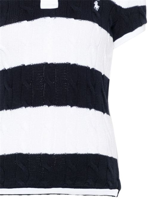 white/navy blue cotton knitted Polo Ralph Lauren | 211943043002